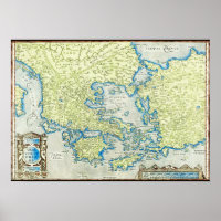 Oude kaart van Griekenland