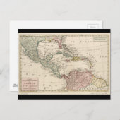 Oude kaart van het Caribisch gebied (1765) (Voorkant / Achterkant)