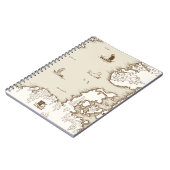 Oude kaart van het Noorden Zee, Groot-Brittannië e Notitieboek (Linkerzijde)