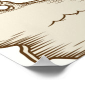 Oude kaart van het Noorden Zee, Groot-Brittannië e Poster (Hoek)