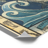 Oude kaart van het schiereiland Florida Poster (Hoek)