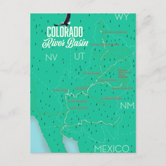 Oude kaart van het stroomgebied van de Colorado ri (Voorkant)
