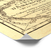 Oude kaart van het Westerne halfrond. Frans 1780 Poster (Hoek)