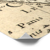 Oude kaart van Iowa Poster (Hoek)