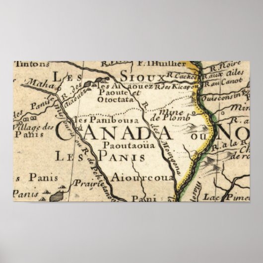 Oude kaart van Iowa Poster (Voorkant)