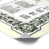 Oude kaart van Iowa uit 1856 Poster (Hoek)