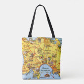 Oude kaart van Jersey Tote Bag (Achterkant)