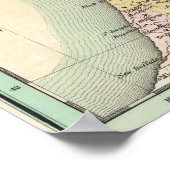 Oude kaart van Lake Michigan 1838 Poster (Hoek)