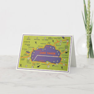 Oude kaart van Lake Tahoe