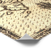 Oude Kaart van Midden-Amerika Poster (Hoek)