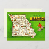 Oude kaart van Missouri  (Voorkant / Achterkant)