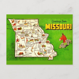 Oude kaart van Missouri
