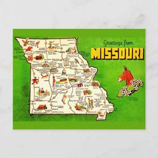 Oude kaart van Missouri  (Voorkant)