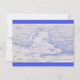 Oude kaart van Mobile Bay
