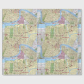 Oude  kaart van New Orleans Cadeaupapier (Vlak)