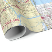 Oude  kaart van New Orleans Cadeaupapier (Rol Hoek)