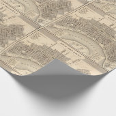 Oude  kaart van New Orleans Cadeaupapier (Hoek)