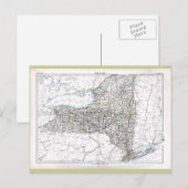 Oude kaart van New York van 1884 (Voorkant / Achterkant)