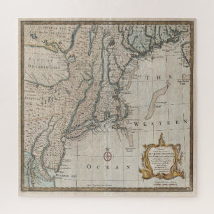 Oude kaart van Noordoost-VS Legpuzzel
