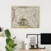 Oude kaart van 'Paradise' Poster (Thuiskantoor)