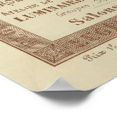 Oude kaart van Parijs Frankrijk (1895) Poster (Hoek)