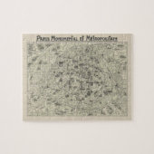 Oude kaart van Parijs Legpuzzel (Horizontaal)