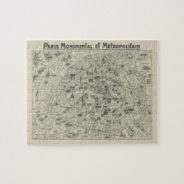 Oude kaart van Parijs Legpuzzel