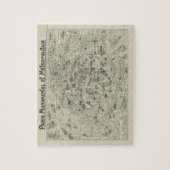 Oude kaart van Parijs Legpuzzel (Verticaal)