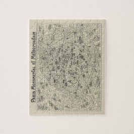 Oude kaart van Parijs Legpuzzel