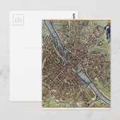 Oude kaart van Parijs shabbychic (Voorkant / Achterkant)