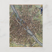 Oude kaart van Parijs shabbychic (Voorkant)