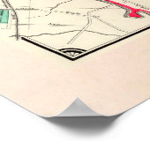 Oude kaart van Philadelphia PA (1890) Poster (Hoek)