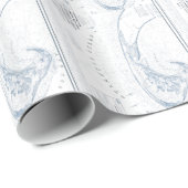 Oude kaart van provincetown Cape Cod Cadeaupapier (Rol Hoek)