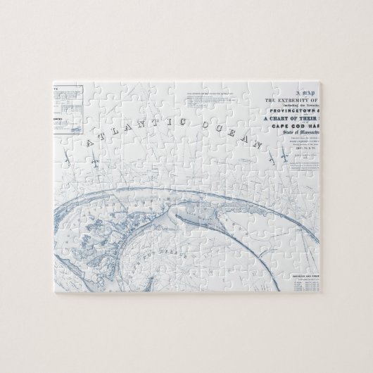 Oude kaart van provincetown Cape Cod Legpuzzel (Horizontaal)