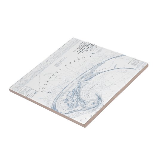 Oude kaart van provincetown Cape Cod Tegeltje (Zijkant)