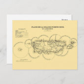 Oude kaart van Puerto Rico's Lighthouses Briefkaar (Voorkant / Achterkant)