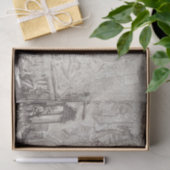 Oude  kaart van Rome Grote Stad Tissuepapier (Geschenk)