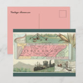 Oude kaart van Tennessee (Voorkant / Achterkant)