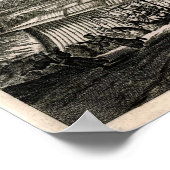 Oude kaart van Tokio (Edo) Poster (Hoek)