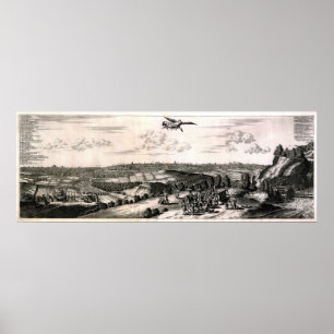 Oude kaart van Tokio (Edo) Poster