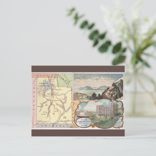 Oude kaart van Utah (Staand voorkant)