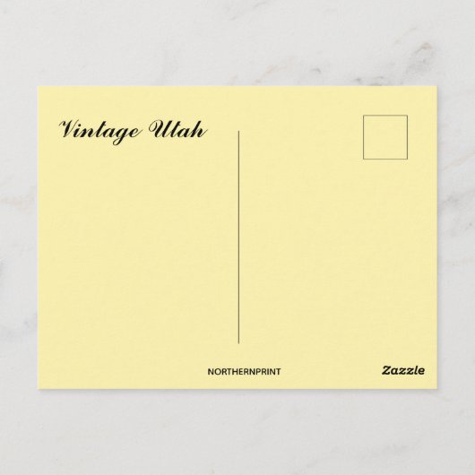Oude kaart van Utah (Achterkant)