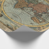 Oude kaart van  wereldcartografie cadeaupapier (Hoek)