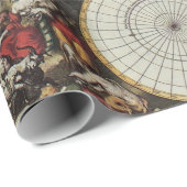 Oude kaart van wereldhalfronden. Creëer door Frede Cadeaupapier (Rol Hoek)