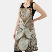 Oude kaart van wereldhalfronden. Creëer door Frede Schort (Insitu)