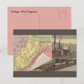 Oude kaart van West Virginia (Voorkant / Achterkant)