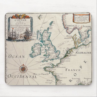 Oude kaart van Western Europa Muismat