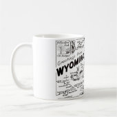 Oude kaart van Wyoming-mok Koffiemok (Links)