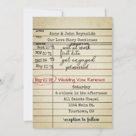 Oude Kaart Wedding Vow Renewal