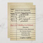 Oude Kaart Wedding Vow Renewal (Voorkant / Achterkant)